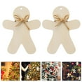 thumbnail image 6 of 20 Sets DIY Wood Cutouts Unfinished Christmas Theme Gingerbread Man Wooden Cutouts, 6 of 6