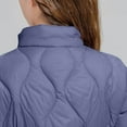 thumbnail image 4 of Njoeus Women's Quilted Jacket Casual Padded Zip Up Stand Collar Puffer Jacket for Women Lightweight Long Sleeve Down Jacket Coat for Fall Winter （Available in Plus Size) Navy XL, 4 of 6