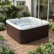 Lifesmart Coronado (LS600DX) Hot Tub - 7 Person, 65-Jet, 220v, Arctic White/ Espresso Brown