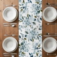 thumbnail image 6 of Watercolor Flowers Table Runner - 48 Inch Long, Kitchen Dining Table Runner Dresser Scarves, Spring Floral Leaves Botanical Blue Farmhouse Decor for Coffee Tables Wedding Party Banquet, 6 of 8