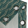 thumbnail image 4 of Ambesonne Grommet Curtain, , 50"x63", Teal and Pale Brown, 4 of 5