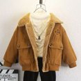 thumbnail image 5 of AherBiu Toddler Boys Clothes Corduroy Fleece Lined Winter Jackets for Little Boy Button Down Lapel Coats, 5 of 7