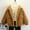 Khaki, variant on Pitauce Winter Coats for Boys Fashion Casual Solid Color Long Sleeve Outwear Warm Thicken Fleece Coat Lapel Outerwear with Button
