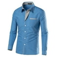 thumbnail image 3 of Ketyyh-chn99 Shirt for Men Lightweight Plaid Shirt Casual Flannel Button Shirt Blue,3XL, 3 of 3