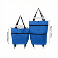 thumbnail image 2 of Foldable Shopping Cart Grocery Cart With Wheels • 30L Telescopic Storage Bag • 600D Fabric Travel Shopping Cart for Supermarket, Camping, Hiking, Beach, Picnic, Laundry, 2 of 5