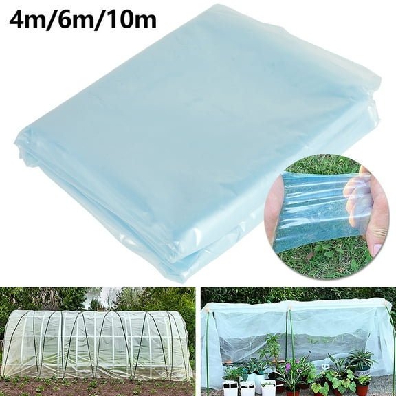 Ghojet Greenhouse Film 13.1 x 6.6 ft, Greenhouse Polyethylene Film 1.96 Mil, Clear Greenhouse Plastic Greenhouse Plastic Film UV Resistant, Polyethylene Film to Keep Warming, Superior Strength