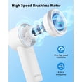 thumbnail image 3 of WHATOOK Mini ventilador portátil: ventilador de refrigeración de alta velocidad, 10 horas de duración de la batería, recargable por USB, pequeños elementos esenciales para mujeres, viajes a la playa,, 3 of 5