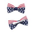 thumbnail image 1 of Aysekone, 2 unidades por paquete, pinzas para el cabello con lazo para el cabello con bandera americana para niñas, accesorios para el cabello del 4 de julio, lazos patrióticos para el cabello, horqui, 1 of 5