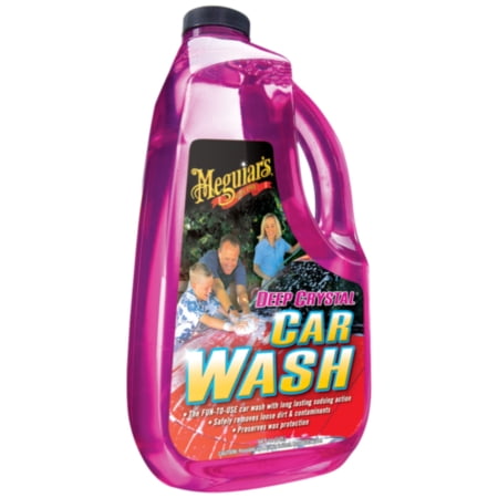 Meguiars Car Wash Deep Crystal - Dirt and grime are quickly removed while wax protection is preserved, 64 oz bottle, sold by (Best Way To Remove Wax)