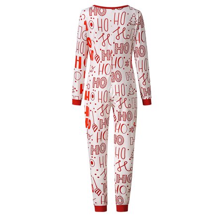 

Odeerbi Reduced Christmas Pajamas for Women Onesie Pajamas Zipper Long Sleeve Christmas Printed Jumpsuit