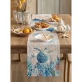 thumbnail image 3 of Summer Marine Life Table Runner, Ocean Sea Turtle Starfish Coral Coastal Retro Cotton Linen Kitchen Table Decoration Washable Dining Tabletop Runners for Home Party Decor 18x72 Inches, 3 of 9