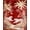 Red, Pattern 3, variant on ODIKA Chinoiserie Toile Vintage Jungle Border Tiger Delft European Easy Care Kids Safe for Small Living Room, Playroom, Bedroom