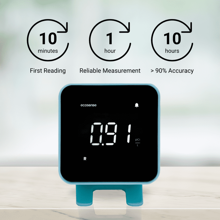 Home Radon Detector Ecosense EB100 EcoBlu - Continuous Radon Monitoring ...