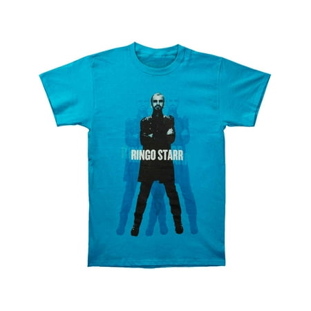 Beatles Men's  Ringo Starr Standing T-shirt Blue