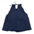 thumbnail image 2 of Michael Kors Women's Tankini Top Chain High-Neck Swimsuit Keyhole Solid Navy New, 2 of 2