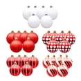 thumbnail image 2 of Bolas de Navidad colgantes Bolas de decoración colgante para tienda Festival de Halloween Decoración de Navidad 30 piezas rojo perfecl Colgantes Bolas, 2 of 7