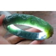 thumbnail image 3 of Yellow Icy Green Natural A JADE Jadeite Dragon Pi Xiu Yuan Bao Coin Bangle Bracelet 59 mm 679828 TN, 3 of 14