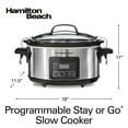 thumbnail image 7 of Hamilton Beach 6 Qt Programmable Slow Cooker with Temperature Probe, Stoneware Crock with Removable Pot, Stainless Steel, 7 of 7