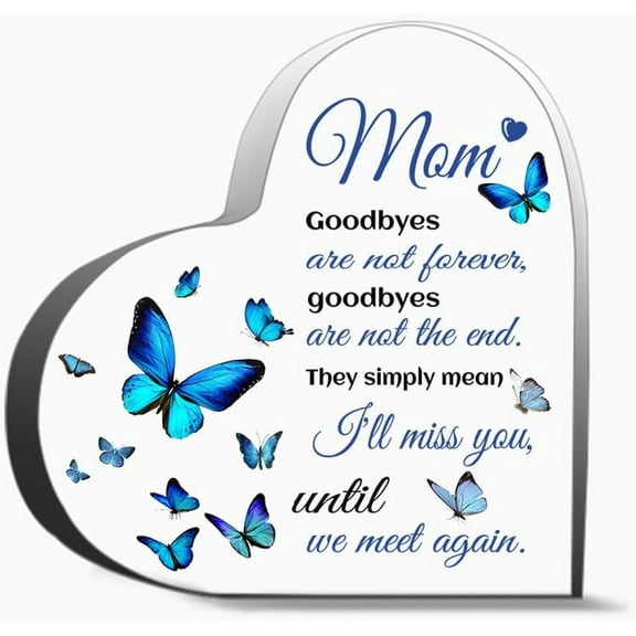 Sympathy Gifts For Loss Of Loved One Memorial Gifts For Loss Of Mother In Memory Of Mom Plaque Berea Gifts For Women Men,Acrylic Heart Keepsake For Family And Friends