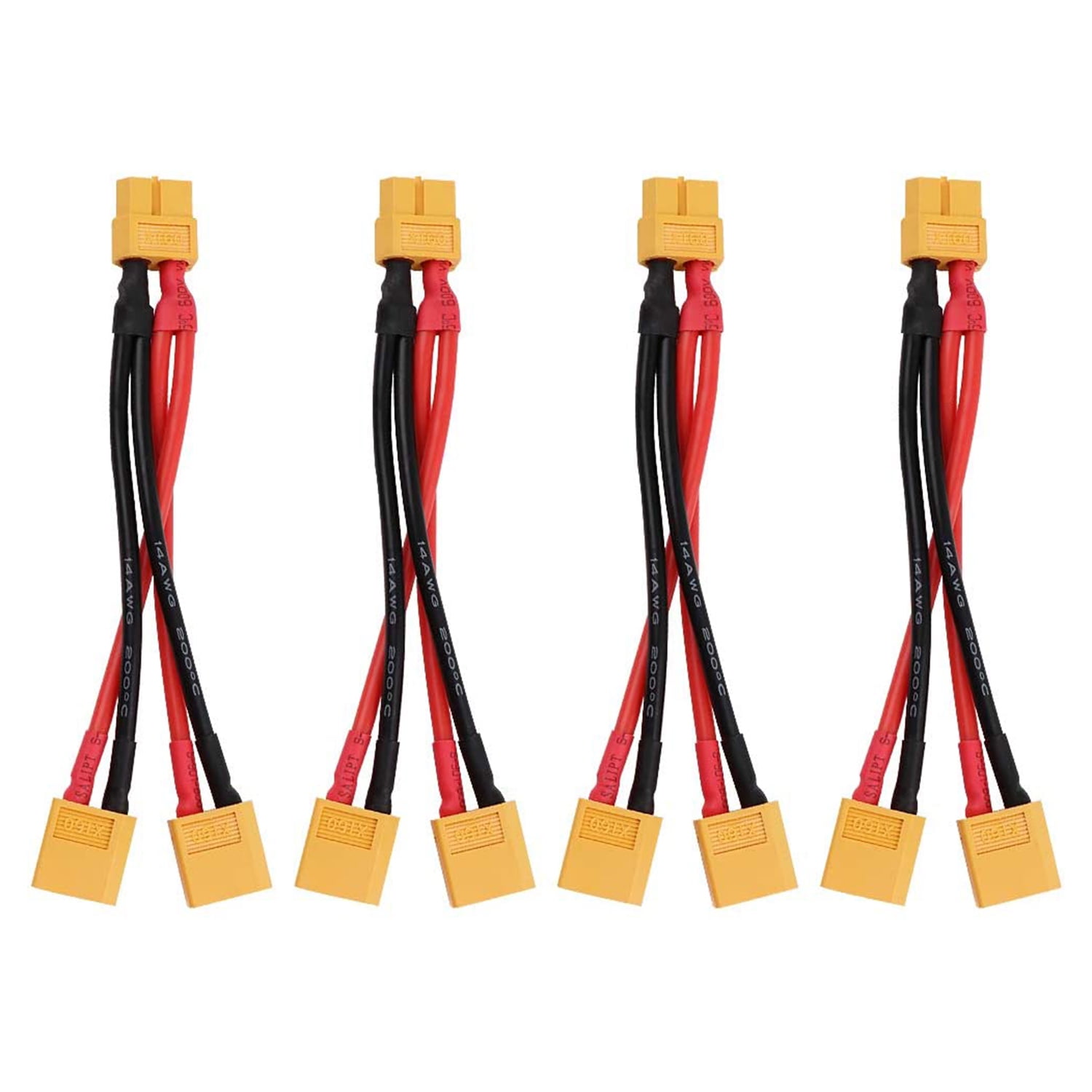 XT60 Connector 1 to 4 Wire Parallel Power Cord Distribution Cable for QuadCopter XT60 Connector 1 to 4 Wire Parallel Power Cord Distribution Cable for QuadCopter
