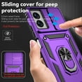 thumbnail image 5 of for Motorola Moto G Power 5G 2024 Case with Slide Camera Cover HD Screen Protector [ Grade Drop Tested]  Ring Holder Kickstand Protective Phone Case for Moto G Power 5G 2024, Purple, 5 of 18