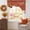 Burnt orange, variant on White Pumpkins Fall Swag Kitchen Curtains Sets for Windows 24 Inch Length, Thanksgiving Floral Botanical Beige Short Window Curtain Panels Swags Valances and Tiers 3 Piece Set for Cafe/Dining Room