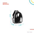 thumbnail image 2 of Mochila Backpack Domo Gato Perro Chico Bolsa Transportadora negro 31 cm x 29 cm x 24 cm Poli Pets PP-MTPGBK, 2 of 7