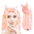 thumbnail image 6 of Silk Satin Women Night Sleep Cap Long Braid Hair Bonnet Hat Head Cover Wide Band, 6 of 19