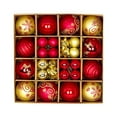 thumbnail image 4 of 44 Pieces Christmas Balls Ornaments Christmas Tree Decoration Baubles Assortment Gold Red, 4 of 8