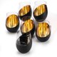 thumbnail image 5 of MyGift - Juego de 6 vasos con diseño moderno en color dorado y negro mate, cada vaso tiene capadiad de 18 onzas, 5 of 7