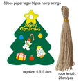 thumbnail image 1 of 50 Uds. Etiquetas de Feliz Navidad Tarjeta de papel Kraft etiqueta de regalo etiquetas colgantes DIY decoración de regalo tarjeta de regalo suministros de fiesta de Navidad, 1 of 4