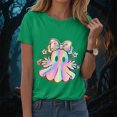 thumbnail image 2 of TOWED22 Halloween Shirts for Women Bow Ghost Shirt Cute Spooky Tshirt Fall Flower Graphic Tees Short Sleeve Casual Tops(Green,M), 2 of 8