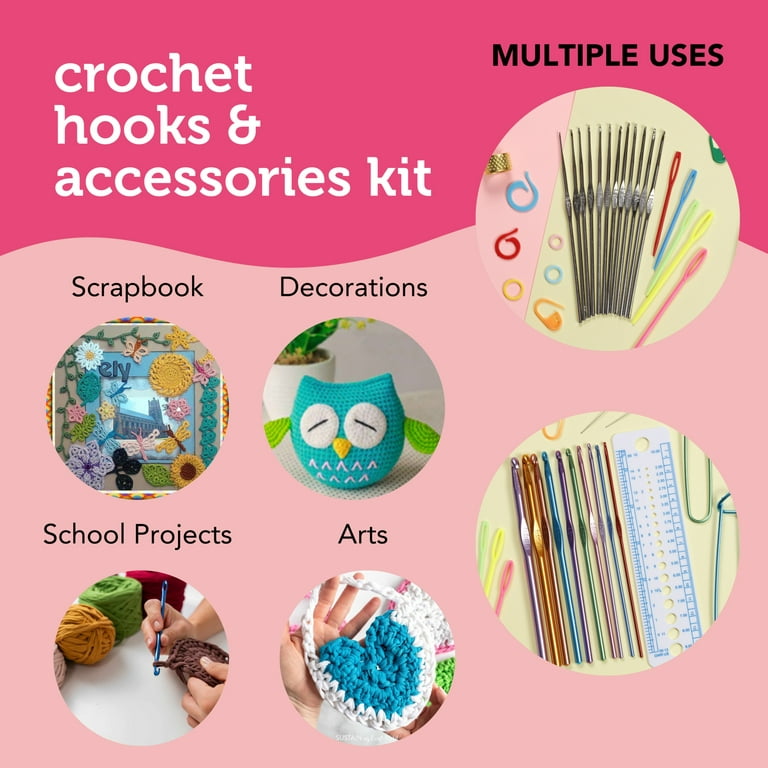 Incraftables Crochet Hook Set With Case 100pcs. Best Crochet Hook