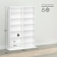 thumbnail image 3 of Prepac 2 Column Display Tall Media Storage Cabinet with 8 Adjustable Shelves, White, 3 of 11