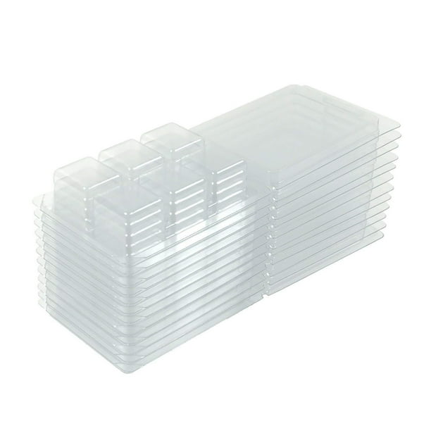 (Observaciones para realizar el pedido: 20 piezas por paquete) 20 piezas vendidas por cuadrado Molde para velas DIY de 6 rejillas Caja de plástico de PVC molde para velas tamaño de la caja 11*7,5*2,5