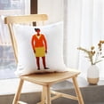 thumbnail image 5 of LALILO Throw Pillow Covers Black Afro American Young Girl Woman Afro Cushion Cover 18" x 18", 2 Pack, 5 of 6