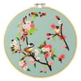 thumbnail image 1 of Cross Stitch DIY Flower Fabric Embroidery with Hoop for Beginners Kids Yellow Birds, 1 of 7