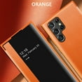 thumbnail image 2 of Decase Compatible with Samsung Galaxy S23 Ultra Case Clear View Window,Magnetic Slim Flip Case Drop Protection Shockproof Protective Cover for Samsung Galaxy S23 Ultra Flip Case Cover, Orange, 2 of 9