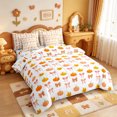 thumbnail image 2 of Manfei Autumn Harvest Pumpkin 7-Piece Twin Bedding,Cute Coquette Bowtie Bedding Comforter Set,Halloween Reversible, 2 of 7