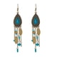 thumbnail image 2 of Jumpingount Pendientes clásicos de gota de agua occidental pintura hojas borlas Multicolor elegante misterioso oreja colgantes joyería Ropa, zapatos y accesorios Miscelánea azul malaquita Jumpingount AP009324-01B, 2 of 6