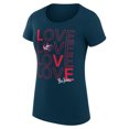 thumbnail image 2 of Women's G-III 4Her by Carl Banks  Navy Columbus Blue Jackets Hockey Love Fitted T-Shirt, 2 of 3