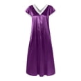 thumbnail image 5 of OUSITAID Pyjama d'Intérieur à Manches Courtes et Col en V pour Femmes Grande Taille Robe Longue Chemises de Nuit Vêtements de Nuit, 5 of 5