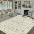 thumbnail image 7 of BERTHMEER 6'x9' Vintage Area Rugs for Living Room Beige Rugs for Bedroom Kitchen Washable Non Slip Carpets Office Farmhouse Dorm Dining Room Oriental Traditional Distressed Rugs, 7 of 7