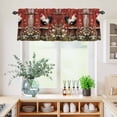 thumbnail image 5 of 3 Piece Kitchen Curtains and Valances Set Red Rooster Cafe Curtains 36 Inch Length Farmhouse Animals Spring Floral Rustic Valance & Tier Curtain for Living Room Bedroom Small Window 54"x18"+27"x36"*2, 5 of 6