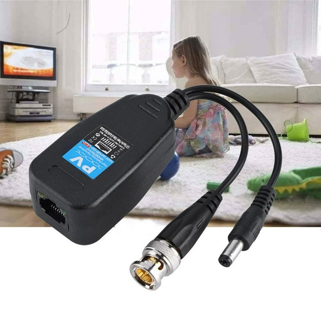 Sonew 1 Pair Passive CCTV Coax BNC Video Power Balun Transceiver to RJ45 Connector