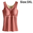 thumbnail image 2 of Débardeurs Thermiques Sans Manches pour Femmes Col en V avec Soutien-Gorge Intégré - Rose, 2 of 5