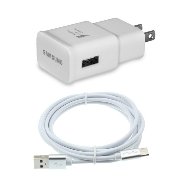 gezagvoerder Omleiden doel Adaptive Fast Home Charger for Samsung Galaxy S9 S9+ S10 S10+ S20 S21 Plus  Ultra Phones - Power Adapter 6ft Long Type-C USB Cable Wire USB-C Cord  White B9B - Walmart.com