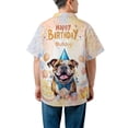 thumbnail image 5 of Watercolor Bulldog Happy Birthday Celebration Balloons Gift Party Hawaiian Shirt Breathable Summer Unisex Merch Dog Lover Gifts Idea - 00028, 5 of 6