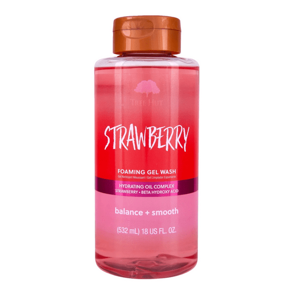 Tree Hut Foaming Gel Wash, Strawberry, 18 fl oz