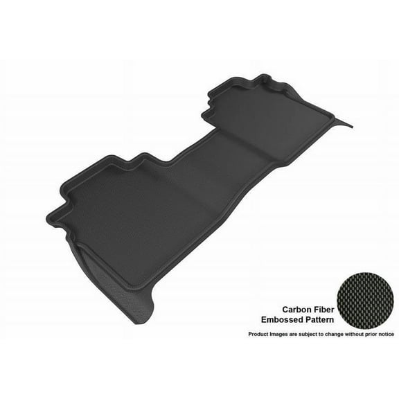 3D MAXpider 2016-2024 Fits Nissan Titan Crew Cab Kagu 2nd Row Black Carbon Fiber Embossed Pattern Floor Mat L1NS08521509